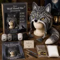 Comprehensive DIY crochet kit for making a mystic wolf hood hat with all materials. - Mystic Wolf Style