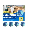 Jue Fish 4-piece laundry dryer balls for pet hair removal and wrinkle reduction. - 4 Pcs Pack