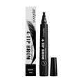 Crayon à sourcils Zephoco noir à 4 pointes avec sa boîte d'emballage professionnelle - 1 Pièce