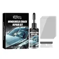 Rayhong windshield crack repair kit with 20ml liquid, curing films and scraper tool - Repair Fluid 20ML*1 + Blade*1 + Curing Film*5