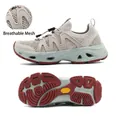 SkyPilot anti-slip water shoes in grey breathable mesh for beach and outdoor hiking - 36 / Mist Island Green