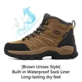 SkyPilot professional brown high-top waterproof hiking boot for men and women - 36 / Brown (Waterproof & Cushioning)