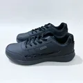 Ανδρικά μαύρα casual αθλητικά παπούτσια από συνθετικό δέρμα με κομψές λεπτομέρειες - 39 / Μαύρο