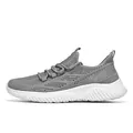 Chaussures de course légères en mesh gris pour femmes avec tige en tricot respirant et semelle. - 36 / Gris