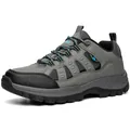 Scarpa da trekking traspirante grigia e nera da uomo con suola in gomma resistente e durevole - 36 / Grigio chiaro