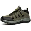 Scarpe da trekking in mesh traspirante da uomo in verde militare con suole resistenti - 36 / Verde militare