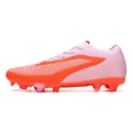 Vibrant pink and orange fly-knit low-top soccer cleats for training and matches on turf. - 35 / Pink