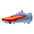 Professional blue and red seamless knit soccer cleats for artificial grass training - 35 / Blue Orange