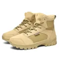 Botas tácticas de desierto transpirables de caña alta para hombres para senderismo y combate - 36 / Arena