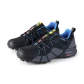 Men's breathable black and blue hiking shoes for outdoor athletic sports activities - 40 / Black Blue