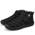 Black water-resistant winter snow boots with warm fleece lining and quilted pattern - 36 / Black