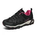 Scarpe da trekking traspiranti e resistenti per uomo e donna in nero con accenti rosa - 38 / Nero/Rosso rosa
