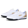 New white and gold soccer shoes with TF turf cleats for student sports training - 32 / White TF Studs