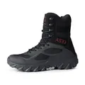 Men's breathable black tactical combat boots for outdoor hiking and training - 39 / Tactical Style (AS33) / Black