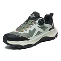 Durable men's outdoor hiking shoes with rotating buckle in olive green and black - 39 / Green