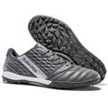 Professional grey turf soccer cleats for men and youth training on outdoor grass. - 39 / TF Turf / Dark Gray
