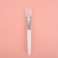 Pinceau de masque facial professionnel en silicone rose avec manche blanc pour les soins - Pinceau à Masque Forme Couteau
