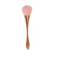 Pennello per polvere unghie professionale con setole rosa e manico in metallo oro rosa - Oro Rosa Piccolo Vita Piccola