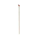 Ultra-thin angled eyeliner brush with white handle for precise eyebrow makeup - Porcelain White Scythe Brush