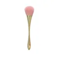 Pennello professionale per polvere unghie con setole rosa e manico dorato elegante - Oro Piccolo Vita Piccola