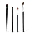 Professional 4-piece makeup brush set featuring eye, brow and nose contour brushes on white - 4-Piece Eye Makeup Brush Set