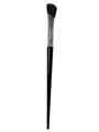 Professional angled nose shadow makeup brush with black handle and soft brown bristles - Sickle Nose Shadow Brush