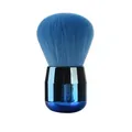 Brocha de maquillaje profesional azul con forma de hongo y cerdas sintéticas suaves - Tallo Único / Azul