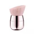 Brocha para colorete rosa portátil con cabeza de hongo y un mango de oro rosa - Color piel biselado (Y-067 pincel corrector de hongo pequeño) / Tallo Único