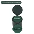 Professional 7-pack pointed green cosmetic powder puffs with a durable storage case - 7 Pieces Pointed Pineapple Puffs With Box / Dark Green