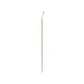 Professional fine angled eyeliner brush with cream handle for precise makeup application - Porcelain White Bent Angle