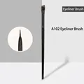 Detail showing the A102 angled eyeliner brush with a slim black handle and fine tip - 102 Eyeliner Brush (102)