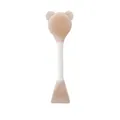 Soft pink dual-ended silicone face mask brush with bear ears and mask applicator - Cat Head Mask Brush Coffee / Brown