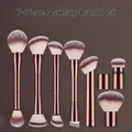 Professionele 7-delige dubbelzijdige make-up borstelset voor poeder, blush en contour. - 7-delige Dubbelzijdige Borstel Set