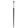 Professional angled eyeliner and eyebrow brush with sleek black handle and silver ferrule - Sickle-shaped Eyeliner Brush