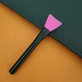 Professional rose red silicone facial mask brush with a sleek black handle for DIY beauty - Fan Shape / 1 Piece / Rose Red