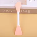 Double-ended silicone mask brush with pink soft heads for precise facial mask application - Orange Style (Y018-Double-Ended Face Mask Brush) / Orange