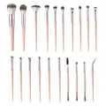 Professionelles 20-teiliges Make-up-Pinsel-Set mit rosa Griffen und Roségold-Zwingen - 20-teiliges Set / Rosa