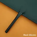 Professional black silicone facial mask brush with soft head for DIY skincare applications - Fan Shape / 1 Piece / Black