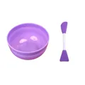 Μωβ σετ DIY μάσκας με πλαστικό μπολ και σπάτουλα προσώπου διπλής όψης σε λεβάντα - Κιτ Μπολ και Πινέλου Σιλικόνης Διπλού Άκρου Μάσκας / Μωβ