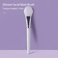 Professional soft tongue-shaped silicone facial mask brush in light purple for DIY skincare - Tongue Shape / 1 Piece / Purple