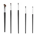 Lot de 5 pinceaux de maquillage professionnels avec pinceau nez et pinceaux de détail - Ensemble Pinceaux Yeux (4 Pièces Avec Pinceau Nez)