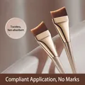 Professional ultra-thin crescent-shaped foundation brush for seamless liquid makeup application - Fish-tail Foundation Brush