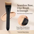 Ultra-thin crescent foundation brush for a professional streak-free makeup finish. - Widened Upgraded Fish-tail Foundation Brush