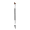 Dual-ended eyebrow brush with angled flat tip and spiral spoolie for makeup - Dual-Ended Eyelash Brush