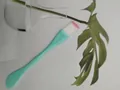 Dual-end mint green facial mask brush and spatula tool for professional skincare application - Dual-End Style / Bulk Packaging / Green