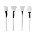 Set of 4 white silicone facial mask brushes for professional beauty treatments - Mask Brush (4 Pieces/Pack)