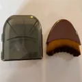 Cepillo facial para drenaje linfático con un estuche protector transparente útil - Brocha de Contorno Con Estuche / Café