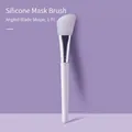 Professional knife-shaped silicone facial mask brush with long white handle, 1-pack variant - Knife Shape (1 Pack)