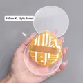 Large yellow XL marshmallow cushion makeup puff with a translucent plastic storage case - Yellow (Size XL) / Storage Box Set