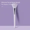 Professional long handle silicone face mask brush with fan-shaped head for salon use - Fan Shape (1 Pack)